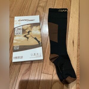 Black and Brown Long Unisex Compression Socks 2X-L NWT